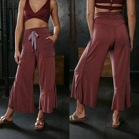 Free People Movement stride on wide leg crop pants - Picture 3 of 6